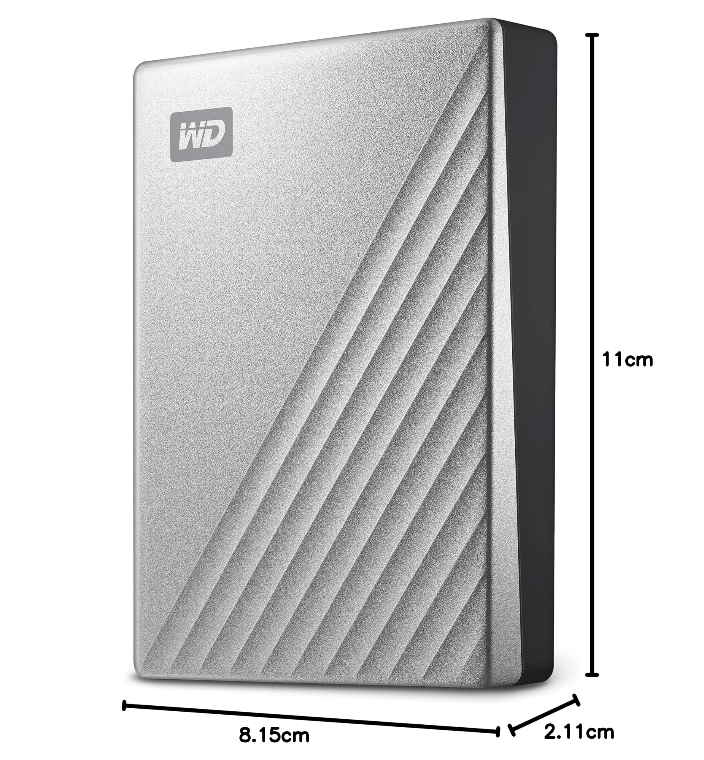 WD 5TB My Passport Ultra for Mac Silver Portable External Hard